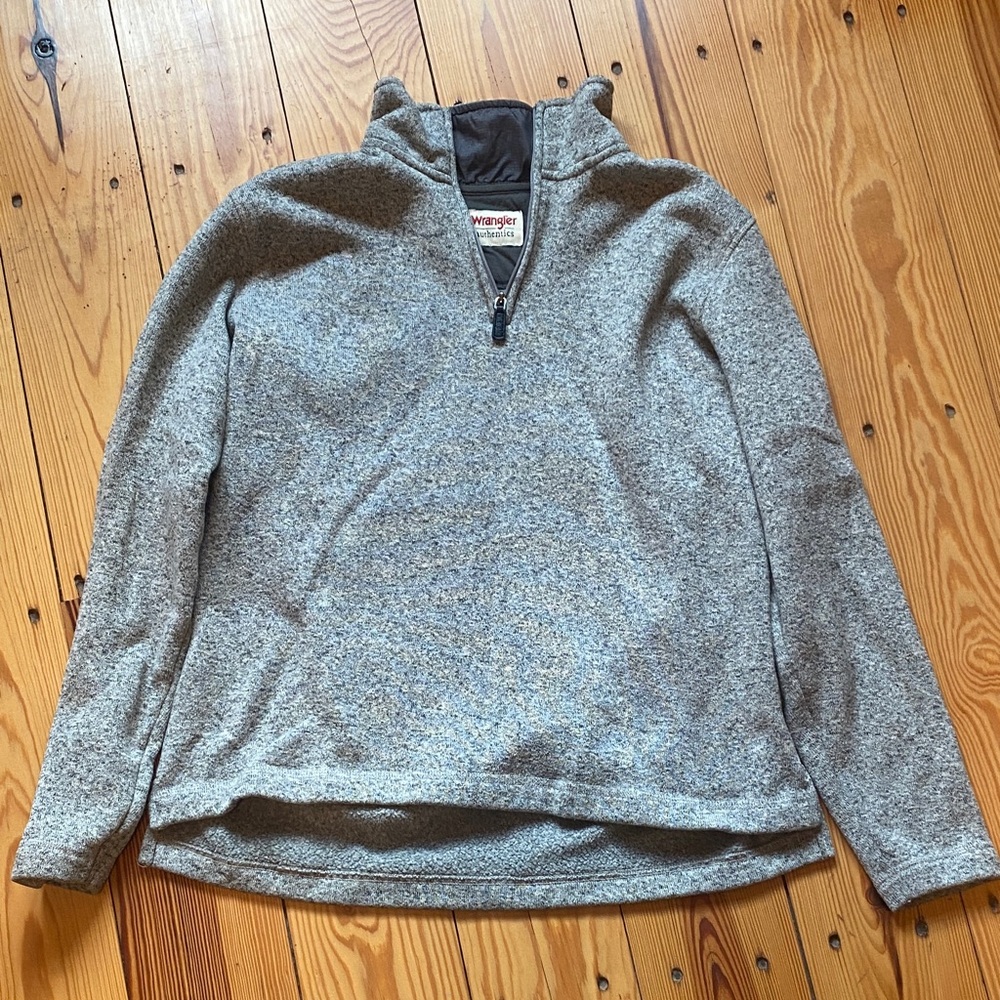 Wrangler Gray Zip Up Sweater
